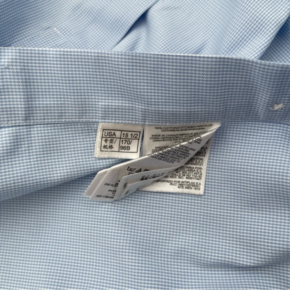 Brooks Brothers 1818 Regent Non- Iron 100% Cotton Light Blue Dress Shirt - Picture 8 of 8